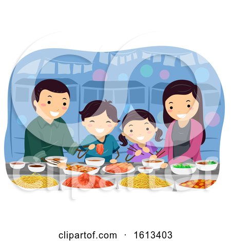 Stickman Family Korean Market Stall Illustration by BNP Design Studio