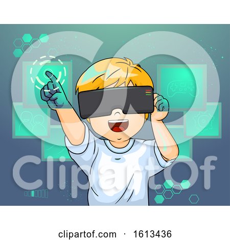 Kid Boy Virtual Reality Illustration by BNP Design Studio