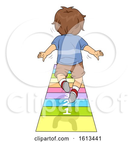 Kid Boy Standing Long Jump Test Illustration by BNP Design Studio