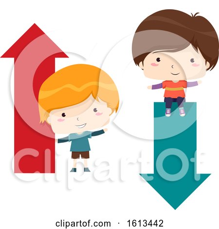 Kids Boy Arrow up down Illustration by BNP Design Studio