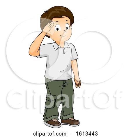 Kid Boy Salute Illustration by BNP Design Studio
