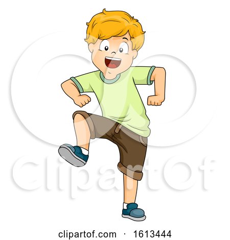 Kid Boy Stomping Illustration by BNP Design Studio