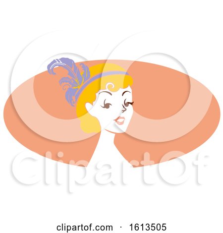 Woman Wearing a Flapper Headdress by BNP Design Studio