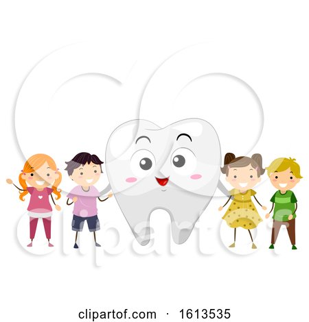 Stickman Kids Tooth Mascot Illustration by BNP Design Studio