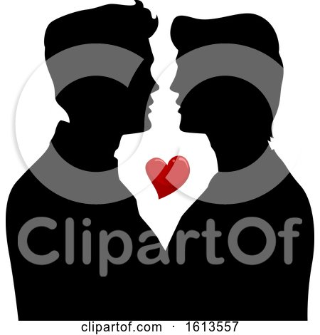 Silhouette Men Gay Couple Illustration by BNP Design Studio