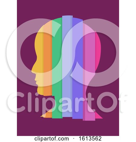 Man Rainbow Stripes Illustration by BNP Design Studio