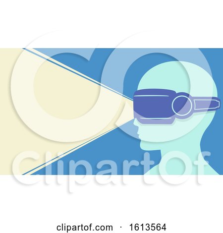 Man Silhouette Virtual Reality View Illustration by BNP Design Studio