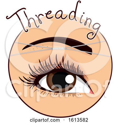 Eyebrow Threading Icon Illustration by BNP Design Studio