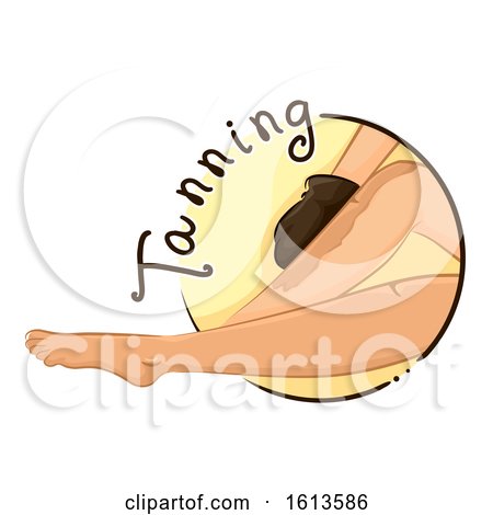 Legs Tanning Icon Illustration by BNP Design Studio