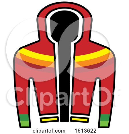 Clipart of a Colorful Jacket - Royalty Free Vector Illustration by Lal Perera