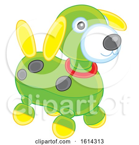 Clipart of a Dog Kids Toy - Royalty Free Vector Illustration by Alex Bannykh