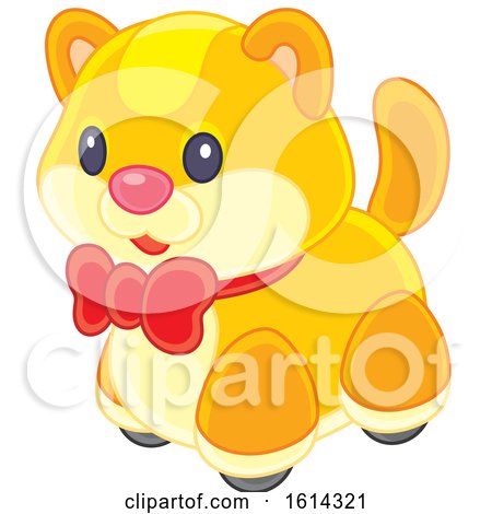 Clipart of a Cat Kids Toy - Royalty Free Vector Illustration by Alex Bannykh