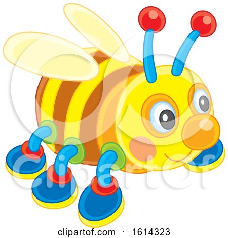 Clipart of a Bee Kids Toy - Royalty Free Vector Illustration by Alex Bannykh