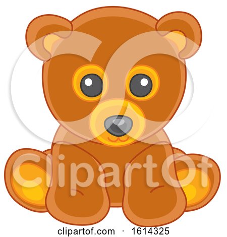 Clipart of a Bear Kids Toy - Royalty Free Vector Illustration by Alex Bannykh