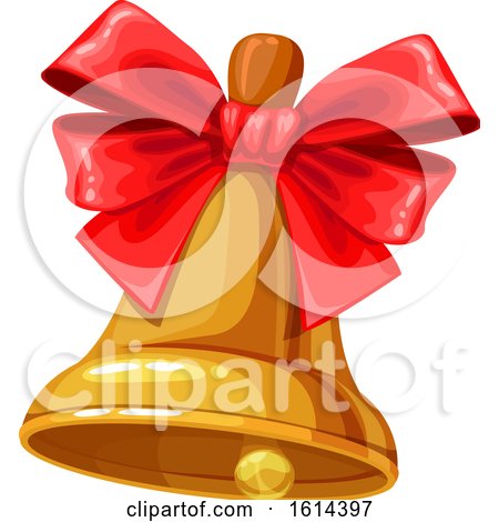 Clipart of a Christmas Bell - Royalty Free Vector Illustration by Vector Tradition SM
