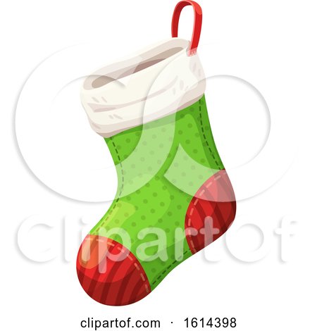 Clipart of a Christmas Stocking - Royalty Free Vector Illustration by Vector Tradition SM