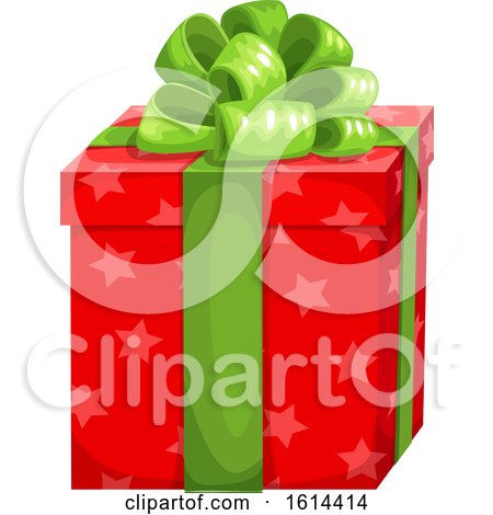 Clipart of a Christmas Gift - Royalty Free Vector Illustration by Vector Tradition SM