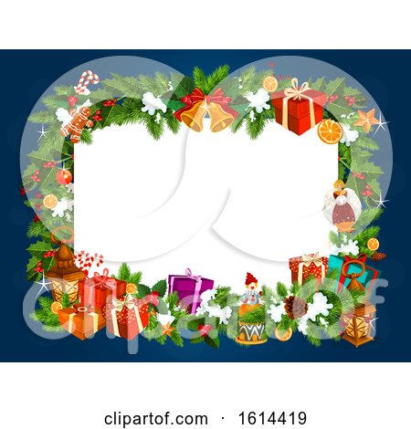 Clipart of a Christmas Border - Royalty Free Vector Illustration by Vector Tradition SM