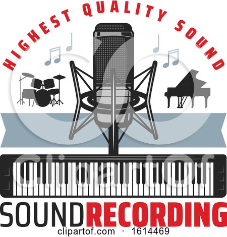 Clipart of a Sound Recording Design - Royalty Free Vector Illustration by Vector Tradition SM