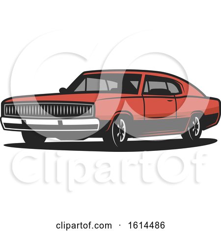Clipart of a Classic Car - Royalty Free Vector Illustration by Vector Tradition SM