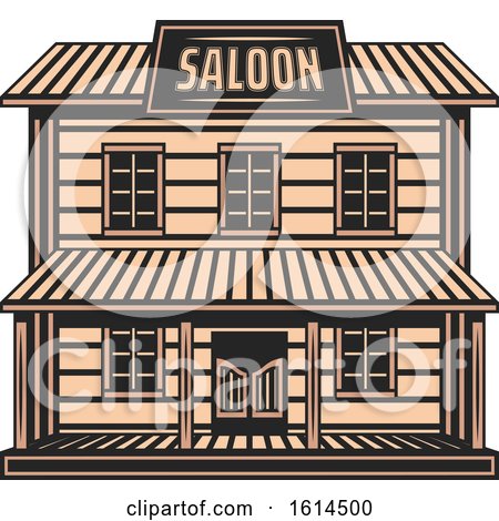 Clipart of a Western Saloon - Royalty Free Vector Illustration by Vector Tradition SM