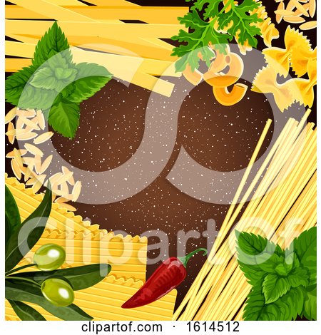 Clipart of a Pasta Border - Royalty Free Vector Illustration by Vector Tradition SM