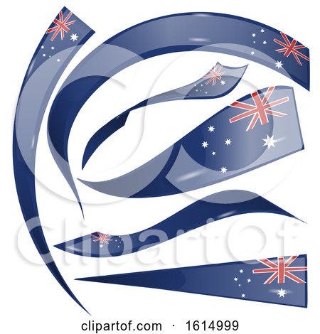 Clipart of Australia Flag Design Elements - Royalty Free Vector Illustration by Domenico Condello