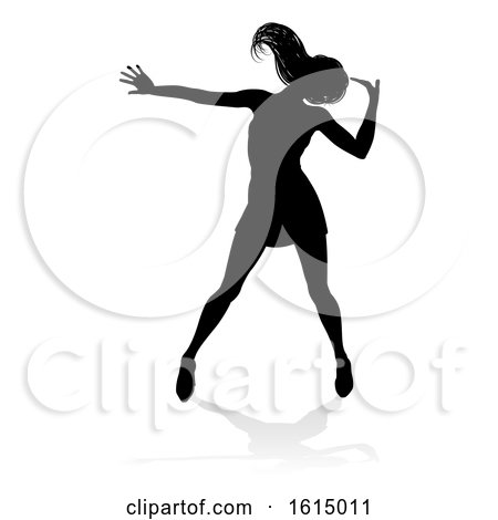 Dance Dancer Silhouette, on a white background by AtStockIllustration