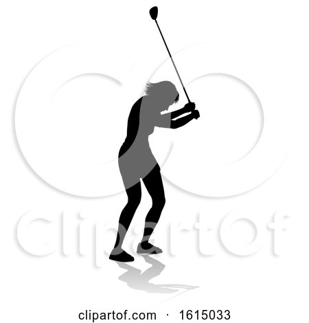 Golfer Golf Sports Person Silhouette, on a white background by AtStockIllustration