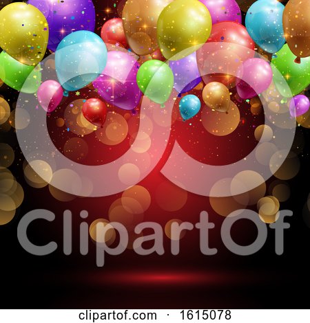 Balloons and Confetti Background by KJ Pargeter