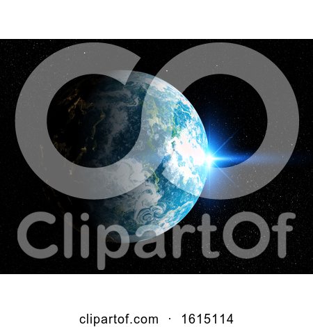 3D Space Background with Fictional Planet by KJ Pargeter