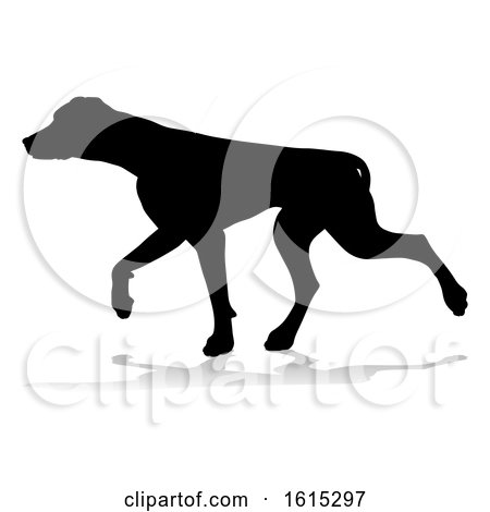 Dog Silhouette Pet Animal, on a white background by AtStockIllustration