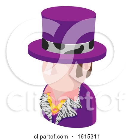 Purple Suit Man Avatar People Icon by AtStockIllustration