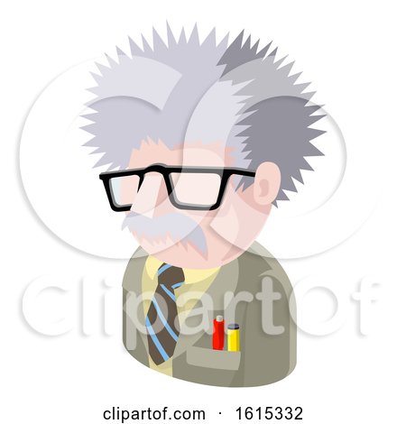 Science Geek Man Avatar People Icon by AtStockIllustration