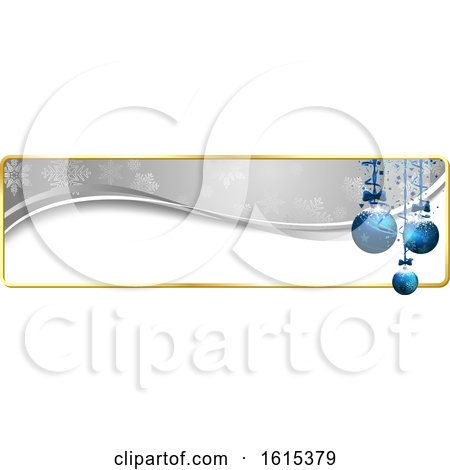 Clipart of a Christmas Website Banner Header with Baubles - Royalty Free Vector Illustration by dero