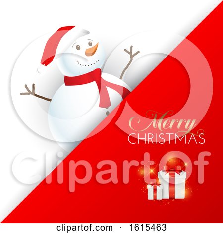 Christmas Snowman Background by KJ Pargeter