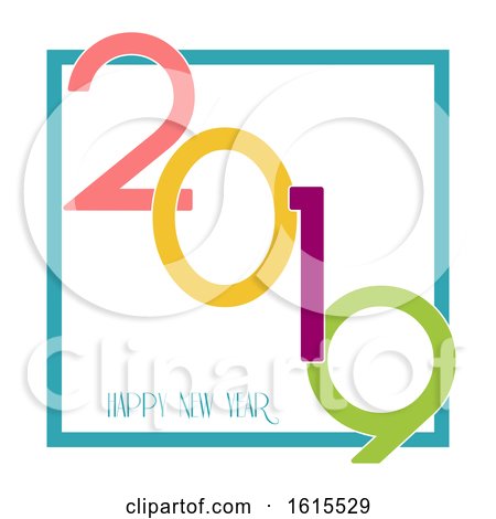 Happy New Year Number Background by KJ Pargeter