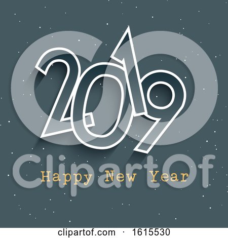Happy New Year Retro Styled Background by KJ Pargeter