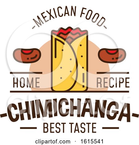 Clipart of a Chimichanga with Text - Royalty Free Vector Illustration by Vector Tradition SM