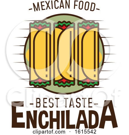 Clipart of Enchiladas with Text - Royalty Free Vector Illustration by Vector Tradition SM