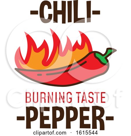 Clipart of a Chili Pepper with Text - Royalty Free Vector Illustration by Vector Tradition SM