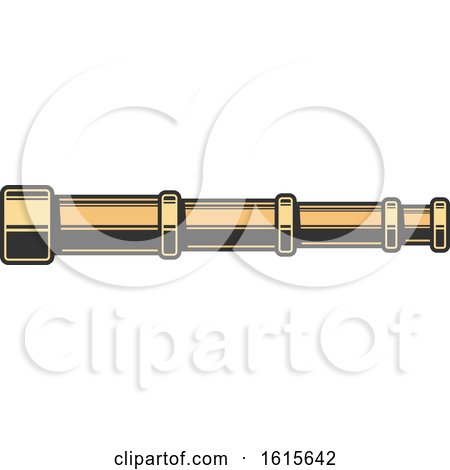 Clipart of a Nautical Telescope - Royalty Free Vector Illustration by Vector Tradition SM