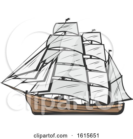 Clipart of a Ship - Royalty Free Vector Illustration by Vector Tradition SM