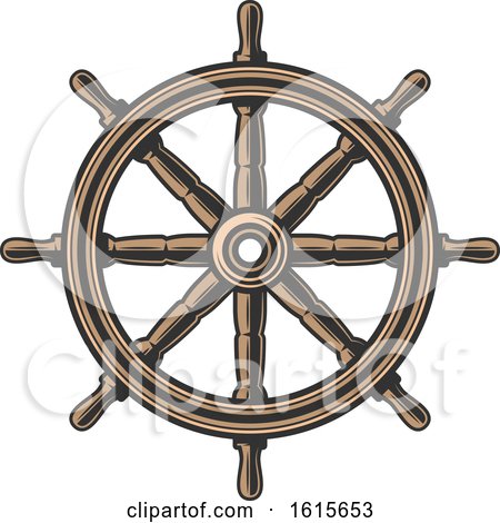Clipart of a Ships Helm - Royalty Free Vector Illustration by Vector Tradition SM