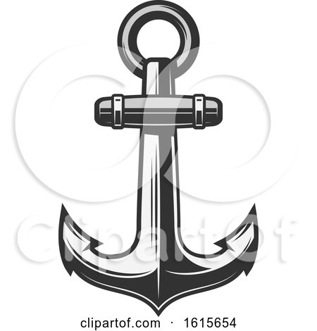 Clipart of a Nautical Anchor - Royalty Free Vector Illustration by Vector Tradition SM