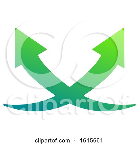 Clipart of a Green Arrow Design - Royalty Free Vector Illustration by Vector Tradition SM