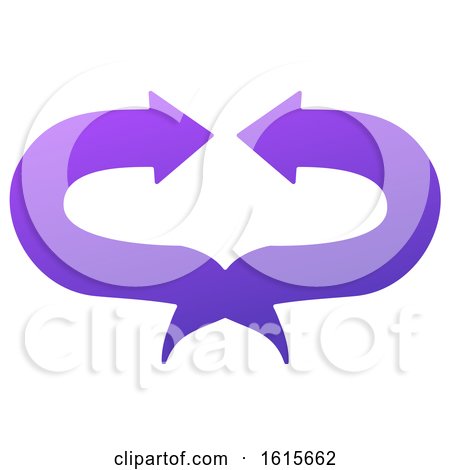 Clipart of a Purple Arrow Design - Royalty Free Vector Illustration by Vector Tradition SM