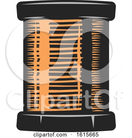 Clipart of a Copper Spool - Royalty Free Vector Illustration by Vector Tradition SM