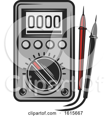 Clipart of a Voltmeter - Royalty Free Vector Illustration by Vector Tradition SM