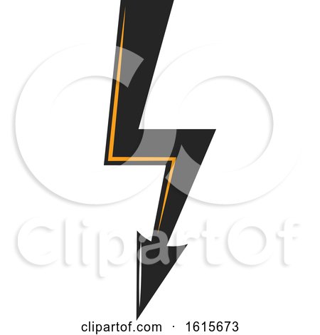 Clipart of a Bolt of Electricity - Royalty Free Vector Illustration by Vector Tradition SM